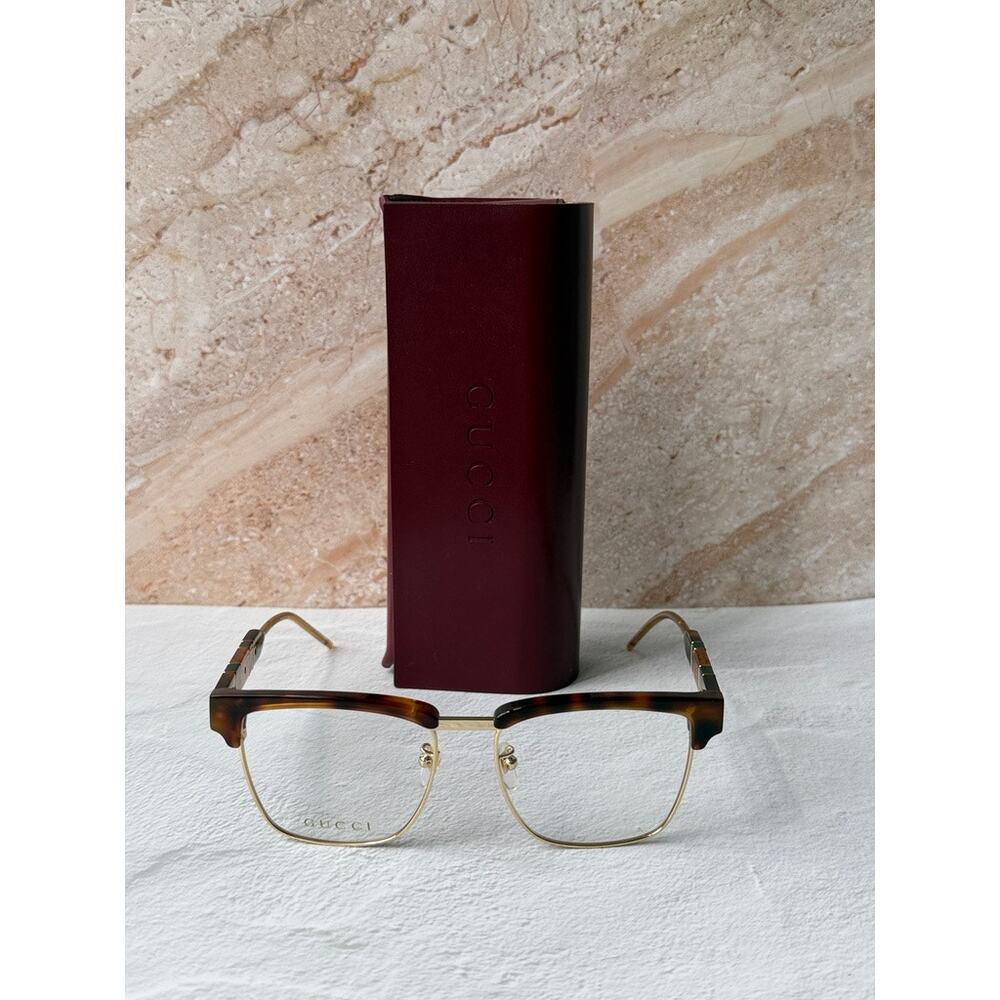 NEW Gucci GG0605O Brown Unisex Eyeglasses Frames $580 - Picture 2 of 8